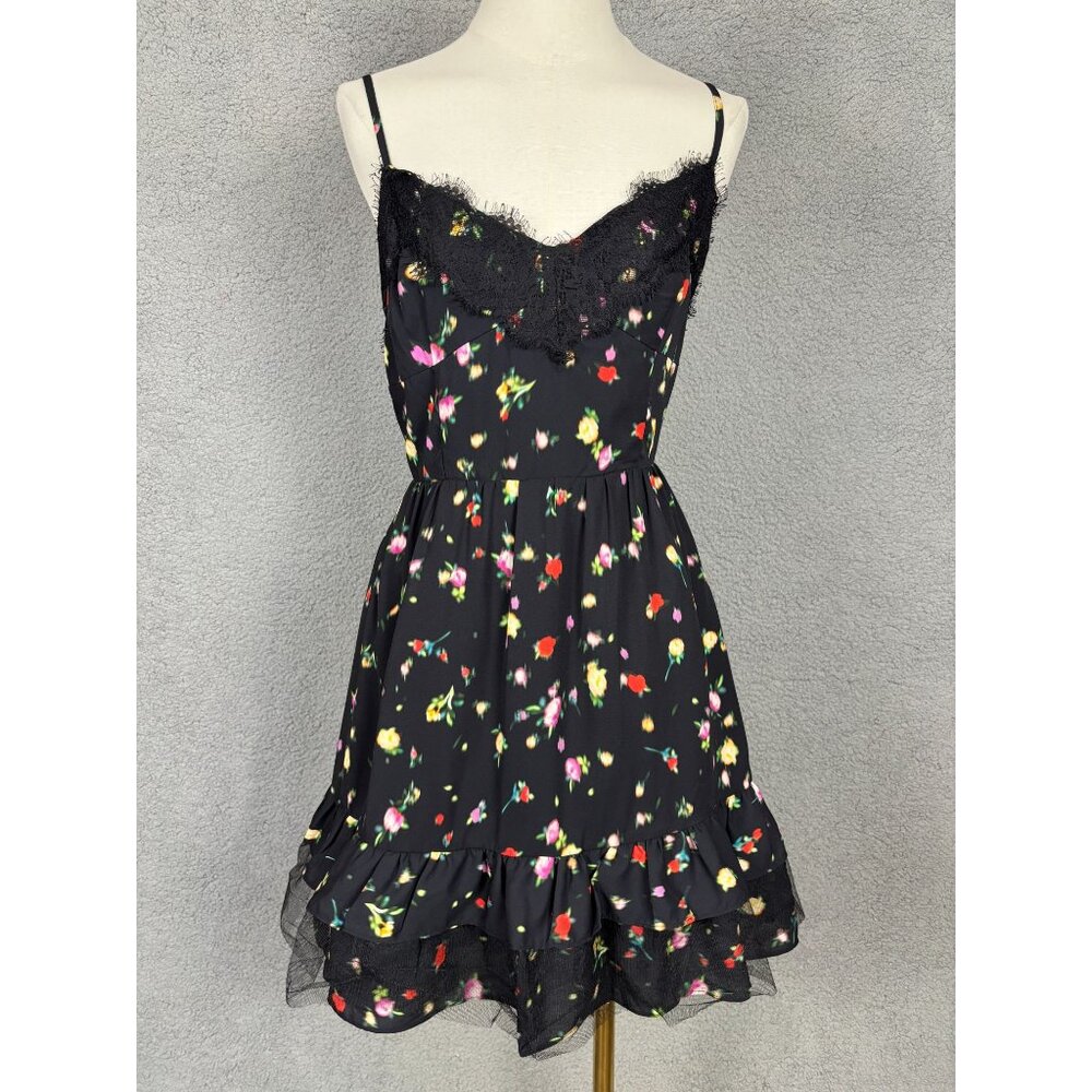 Steve Madden Women's Yasmina V-Neck Lace-Trim Dress Multicolor Size XL NWT's.
